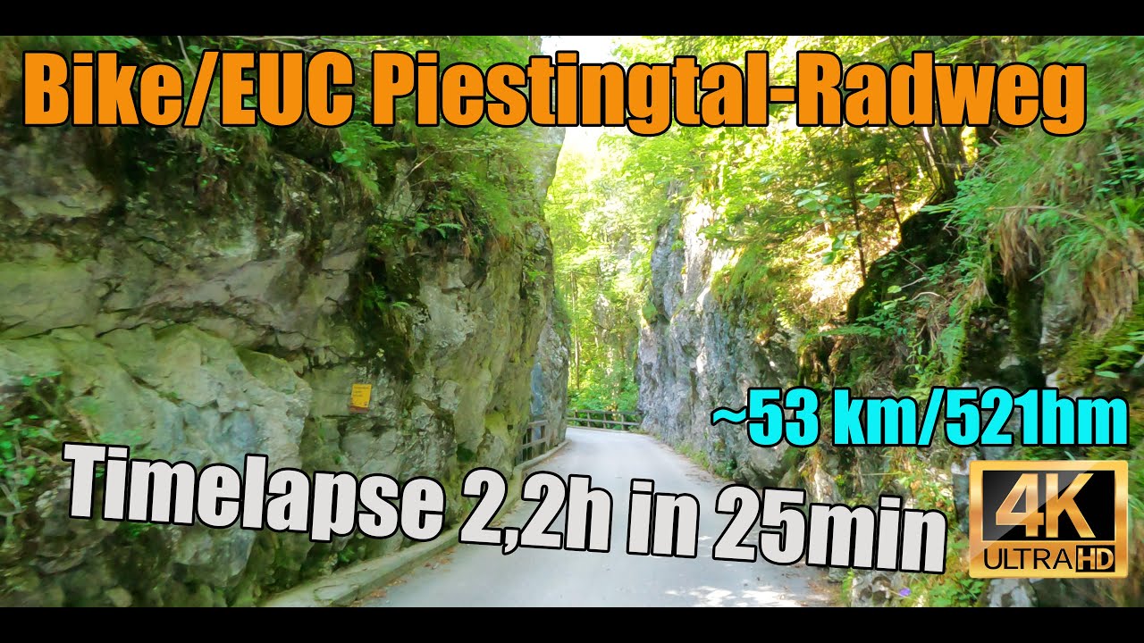Bike/EUC Piestingtal-Radweg | Timelapse | 4K