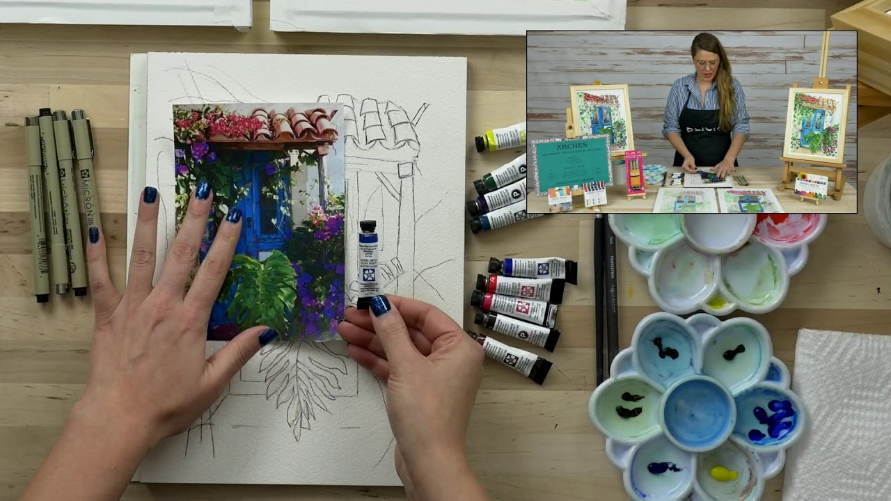 How to Make a Rustic Door Watercolor Painting using Daniel Smith Watercolors
