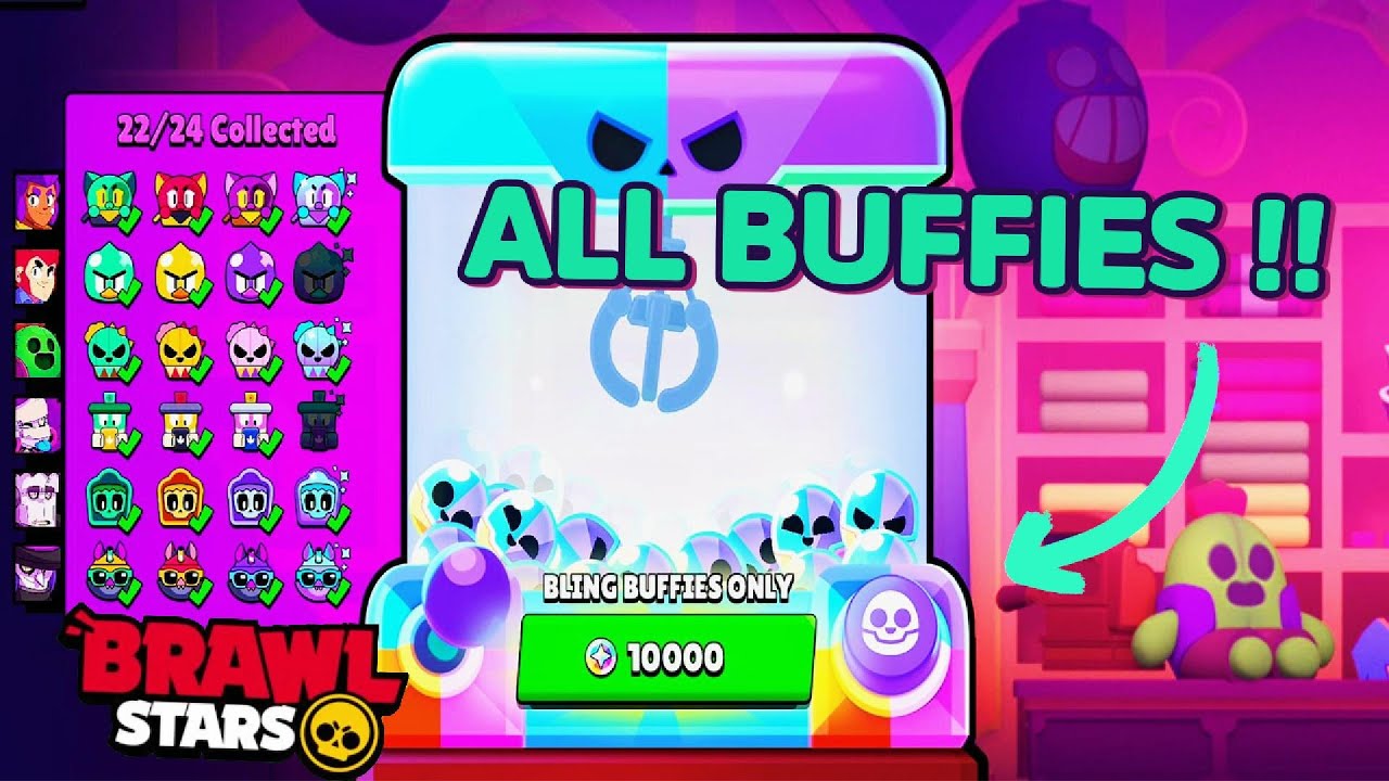 UNLOCKED EVERY BUFFIE FROM THE CLAW MACHINE! | Brawl Stars