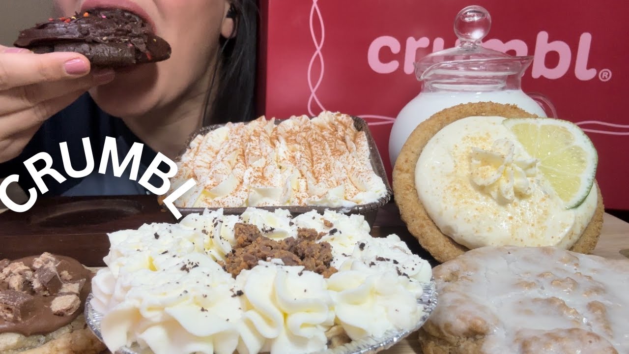 CRUMBL COOKIES Of The Week Review  l  Let's Eat l Light Whispers  l  Eating Sounds  l  DE ASMR