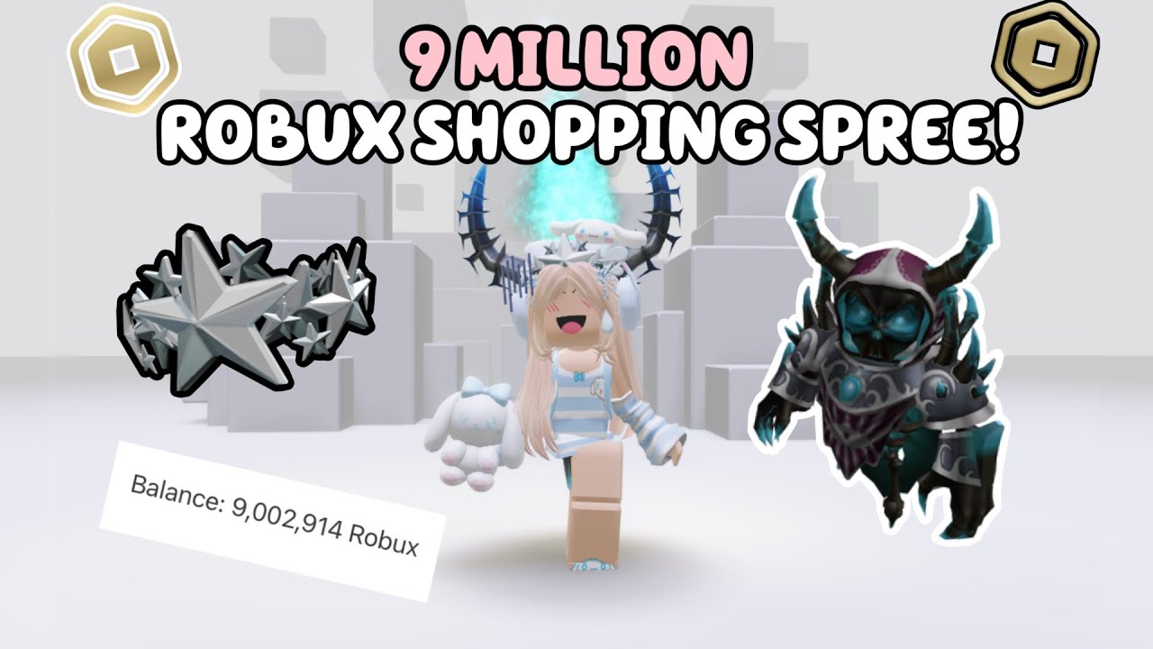 9 MILLION ROBUX SHOPPING SPREE! 🛍️🤑| BUYING OUTFITS, DONATING, ETC…
