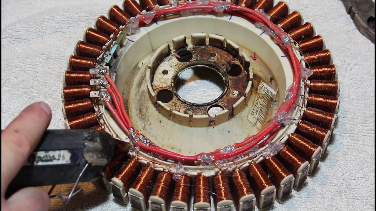 How to rewire an old washing machine motor to generate free power
