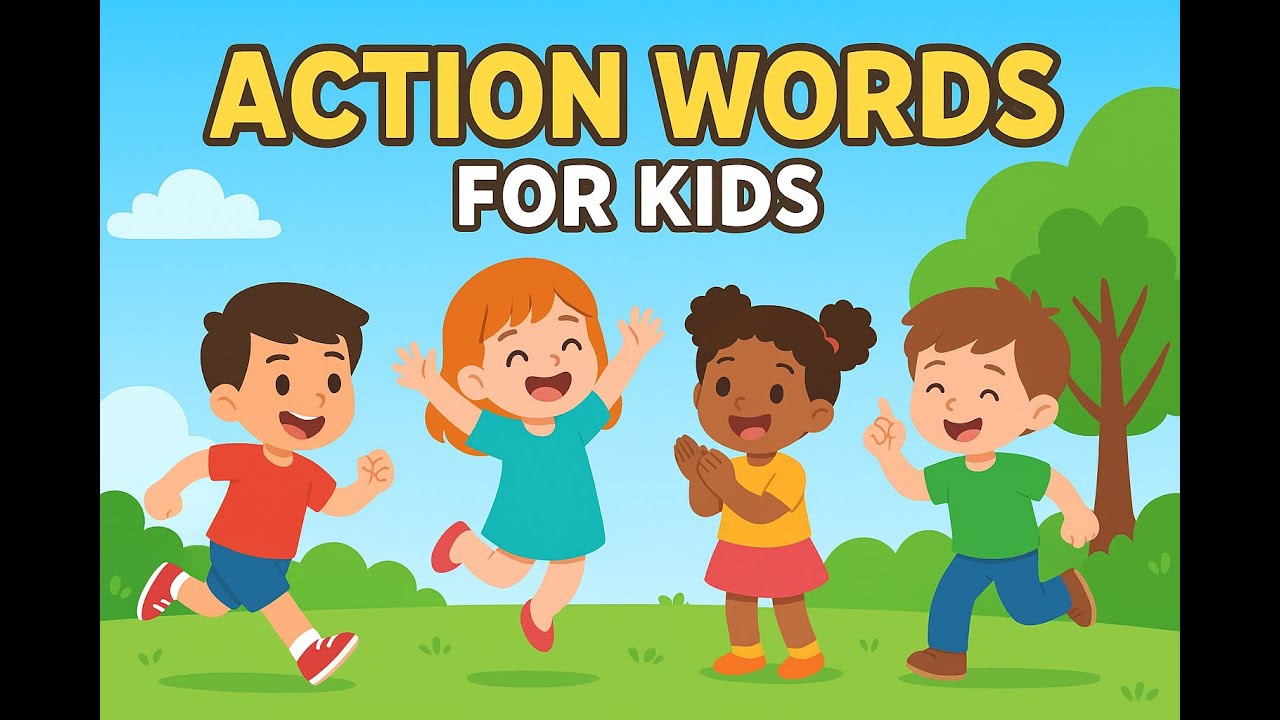 Action Words for Kids | Learn Fun Action Modes with Pictures & Sounds!”