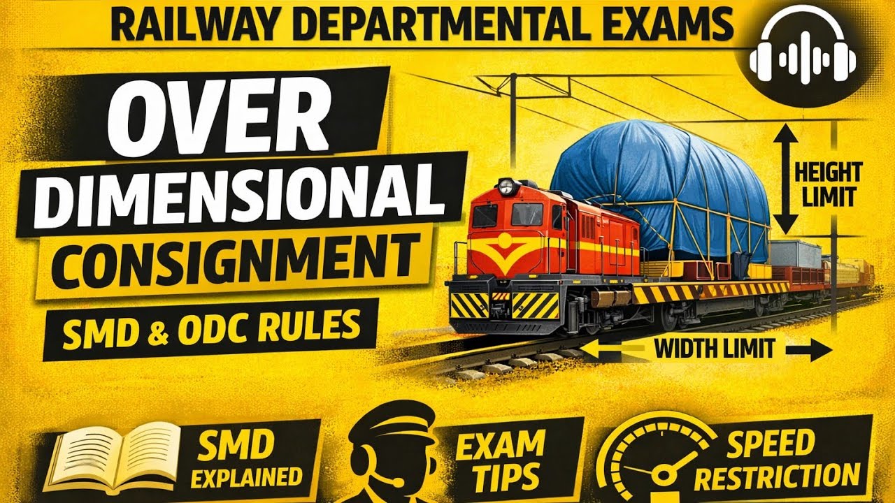 Standard Moving Dimensions (SMD) of ODC | Over Dimensional Consignment Rules | Railway Exams