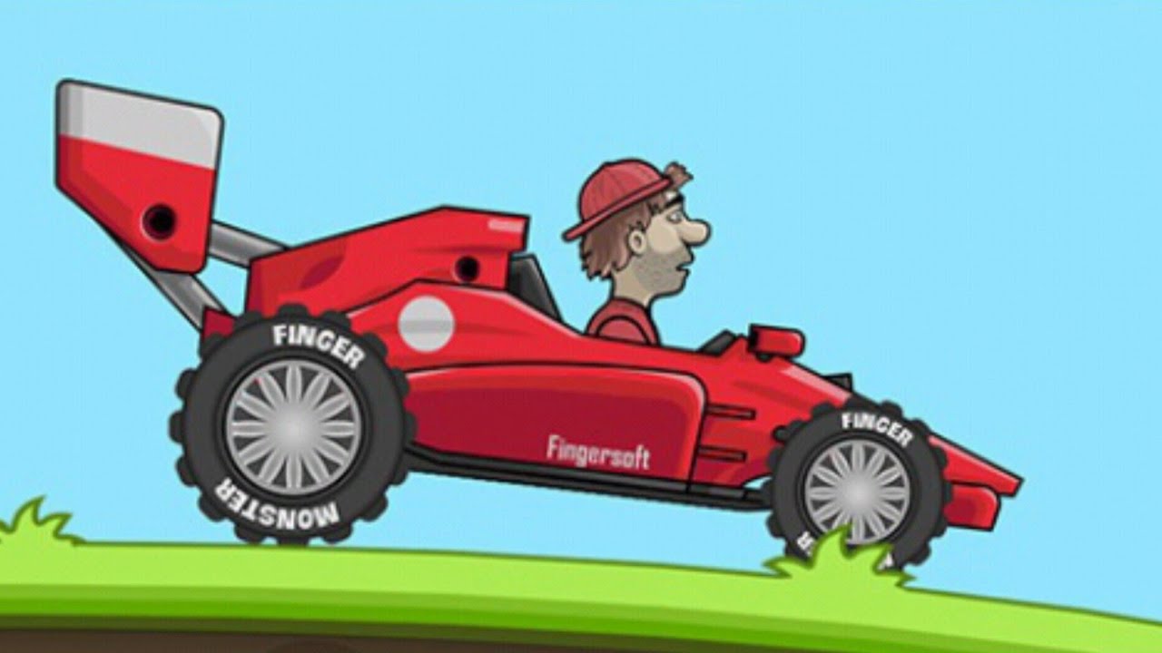 Hill climb racing.Auto de carreras.Uno de los más rápidos☺😊😀