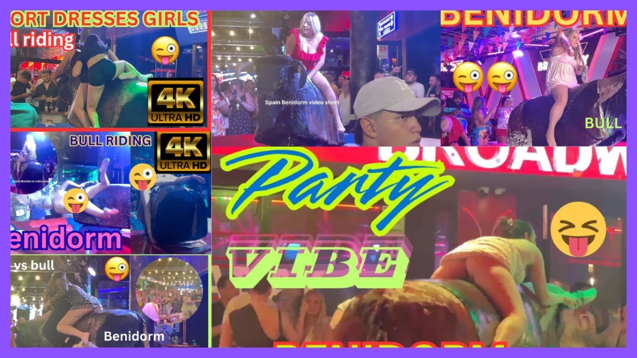 🤠Benidorm Girls Mechanical Bull Challenge – Top 20 Riders Highlights😜 Must-Watch Moments!