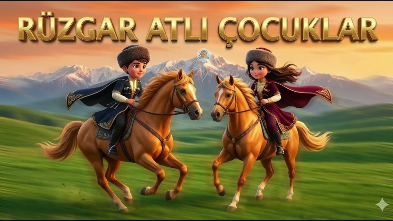 Rüzgar Atlı Çocuklar 🐎🇦🇿 | At Binme ve Koşma Şarkısı (KidzingX)