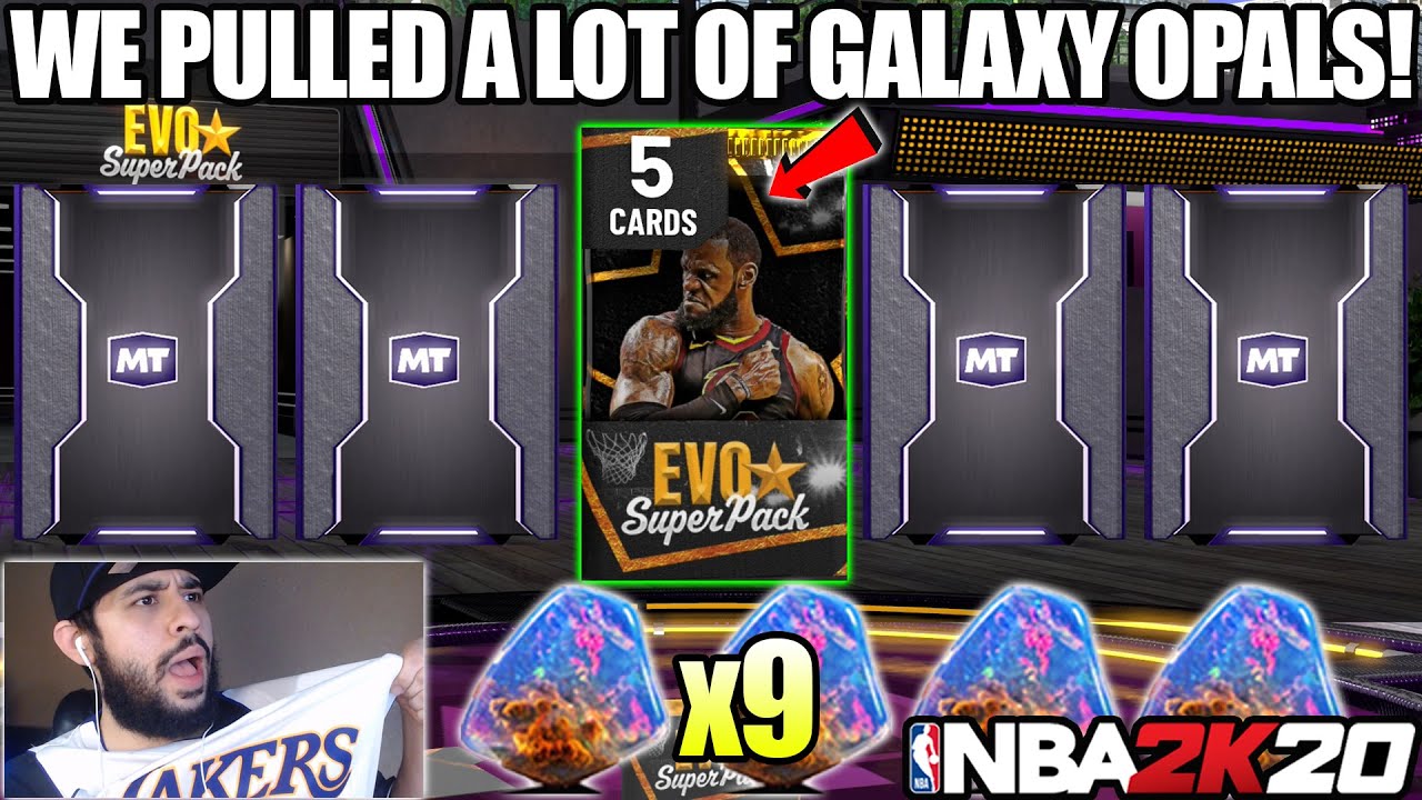 *NEW* EVOLUTION SUPER PACKS WITH 9 GALAXY OPALS AND WE PULLED OPALS IN NBA 2K20 MYTEAM PACK OPENING