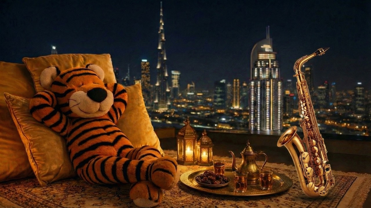 Dubai Night Jazz 🌙 Soft Saxophone & Late Night City Vibes | Relax, Chill & Unwind