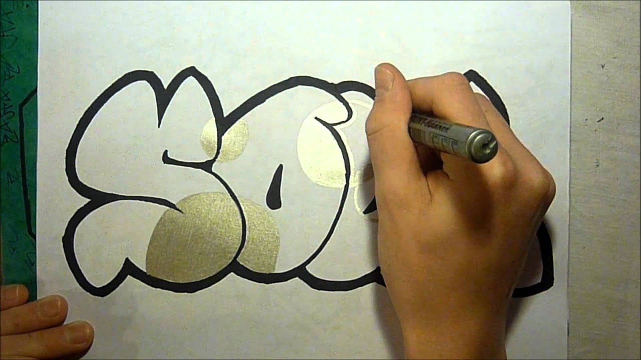 Graffiti Sketch Soul im Bubble-Style