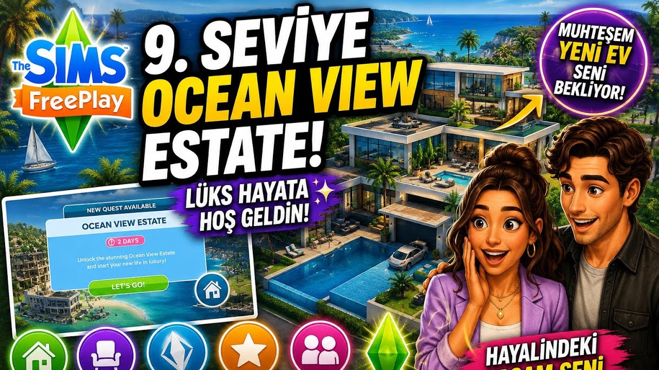 🏡🌊 “Sims FreePlay Уровень 9 & Миссия Ocean View Estate! Как открыть пляжный дом?” 🎮✨