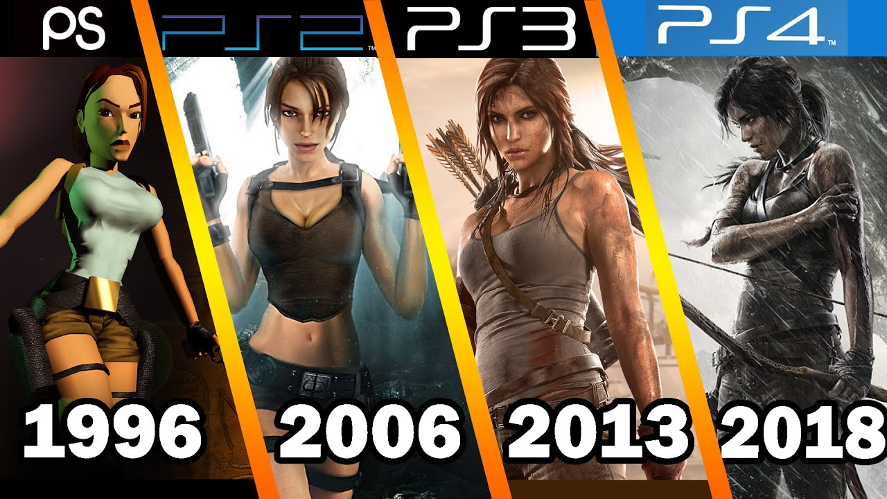 La Evolución de TOMB RAIDER Ps1-Ps4 (Tomb Raider Evolution)