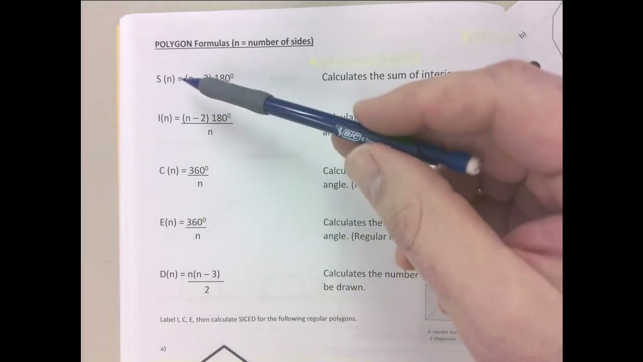 INTRO TO POLYGONS: REGULAR POLYS, FORMULAS, PROPERTIES, ETC