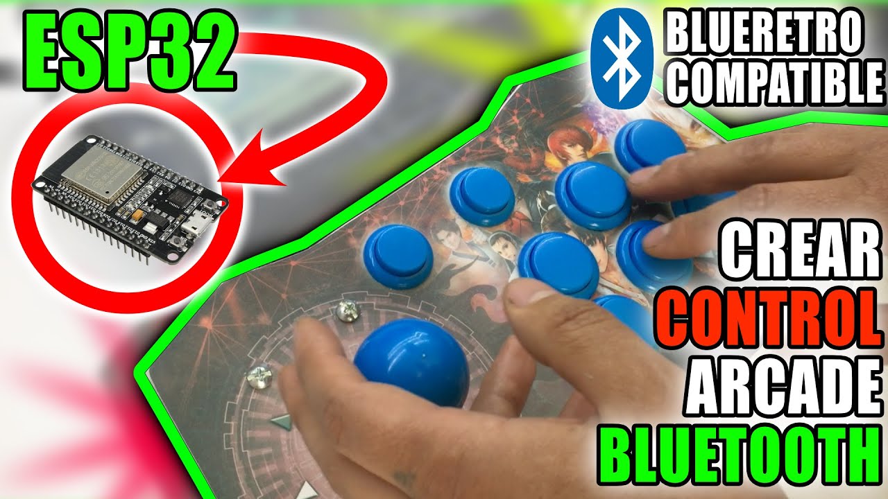CREAR control ARCADE BLUETOOTH, compatible con BLUERETRO diy