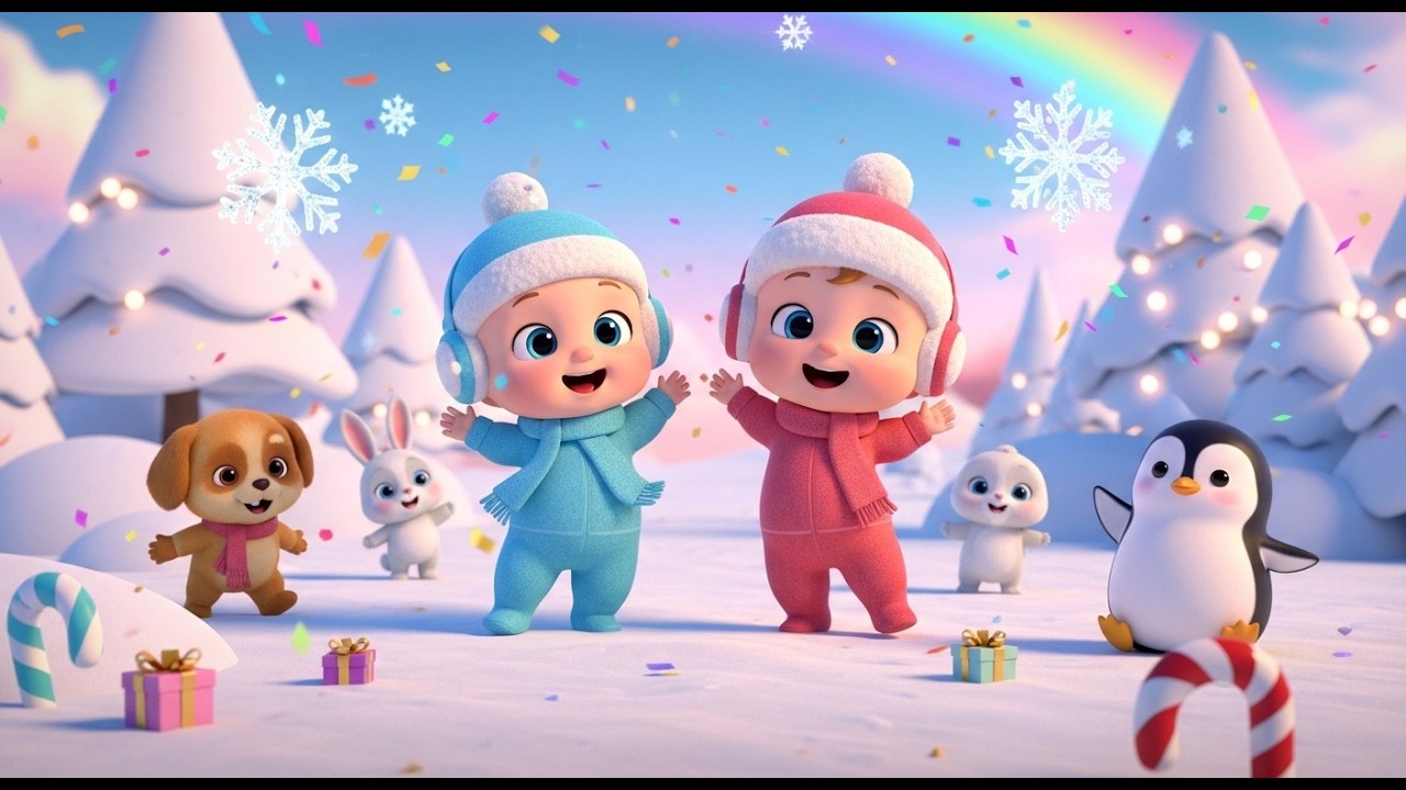 Baby Snowflake Twirl ❄️💙 | 3D Toddler Dance Song, Magical Winter Fun & Joyful Baby Play