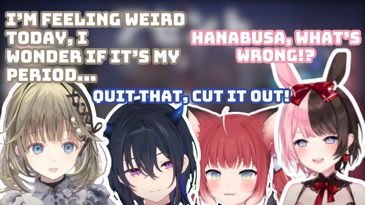 Hanabusa Lisa Makes Some Outrageous Statements ft. Uruha, Karubi, Hinano and Amatsuki 【VSPO/ENG Sub】