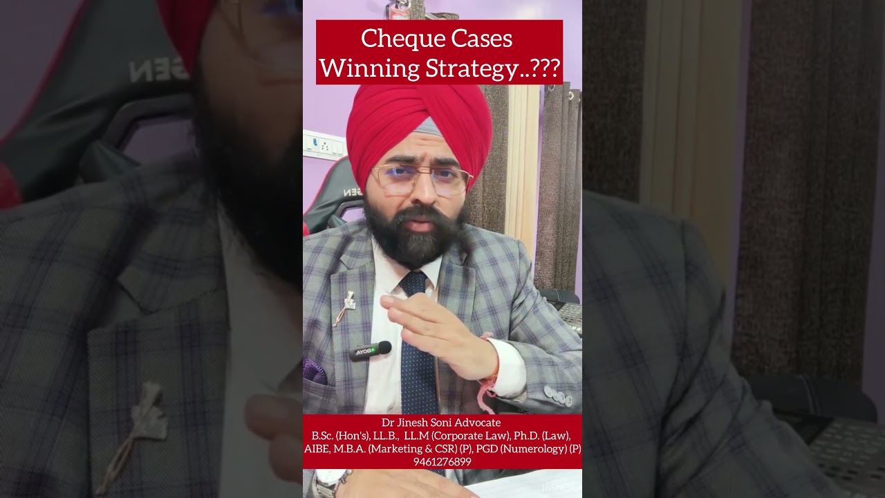Cheque Bounce Law in India (2025&ndash;2026): Latest Legal Updates, Procedure & Defences I Dr. Jinesh Soni