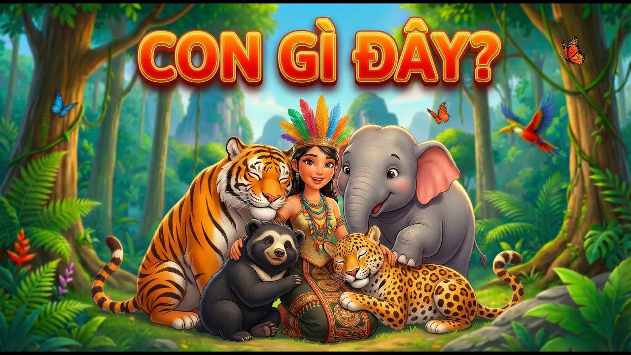 Đây Là Con Gì Nào? | Dạy Bé Học Nói 21 Con Vật Ở Rừng Xanh Hùng Vĩ | PuPuLa