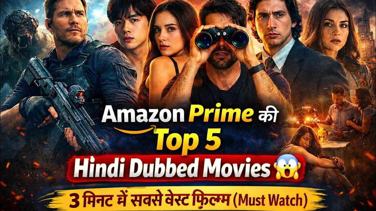 Amazon Prime ki Top 5 Hindi Dubbed Movies 😱 | Prime Video Best Thriller & Sci-Fi Films