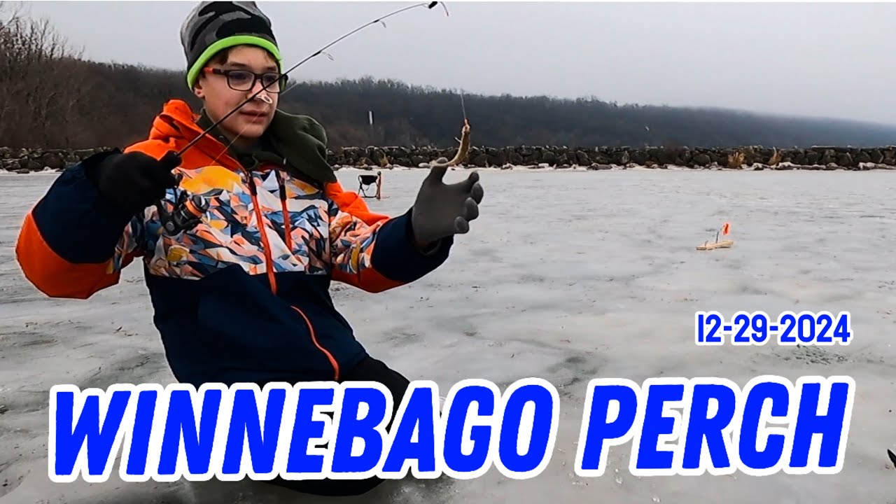 Lake Winnebago ice fishing for PERCH!!