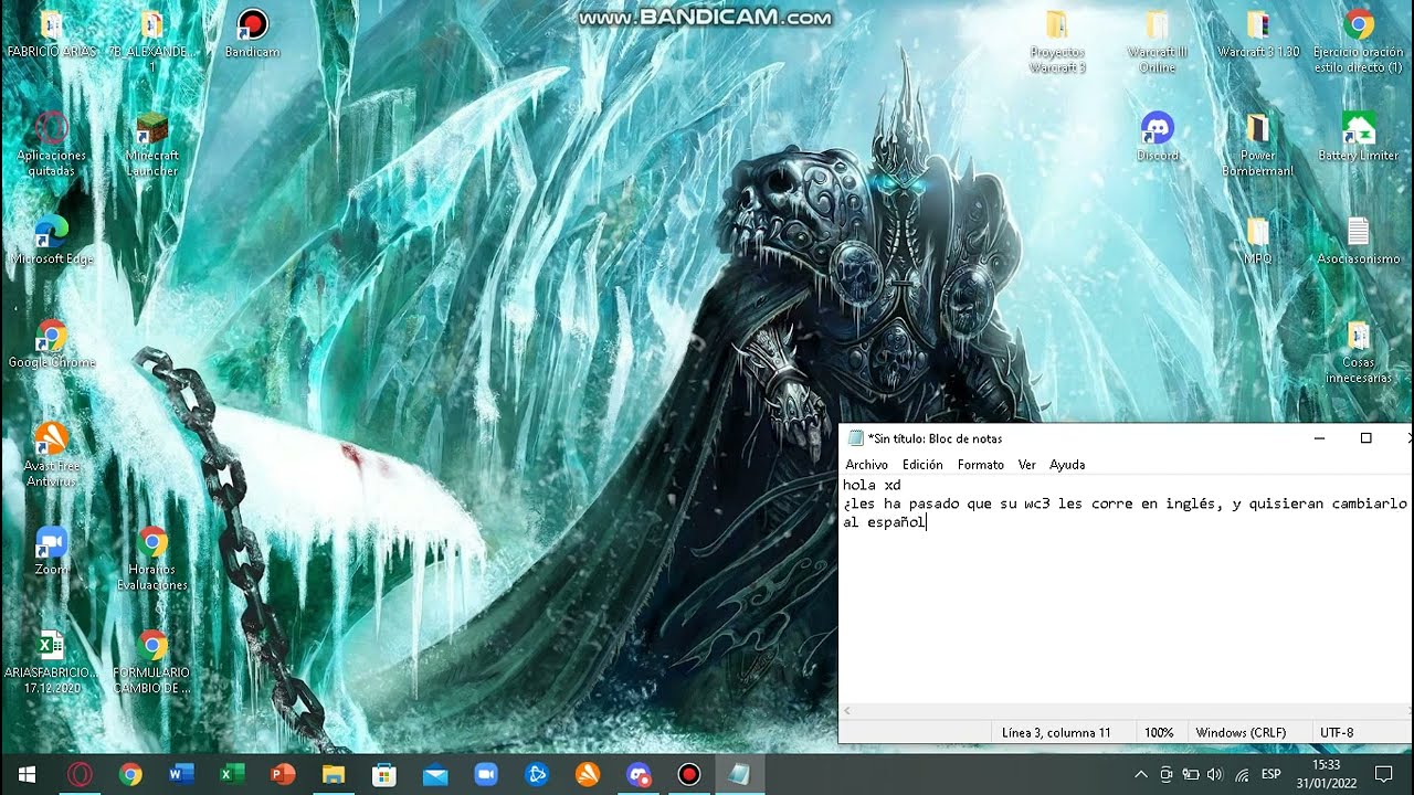 Como cambiar el idioma de Warcraft III (Warcraft 1.29-1.31)