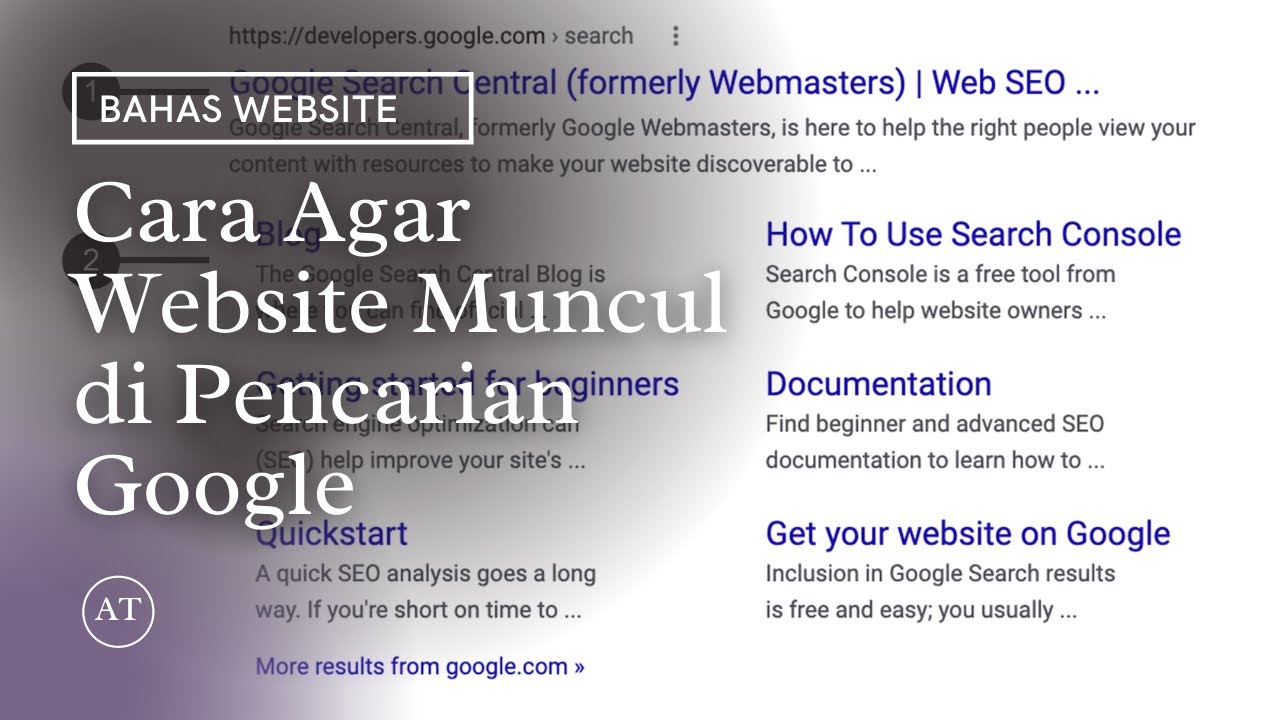 Cara Agar Website Muncul di Pencarian Google - DAFTAR GOOGLE SEARCH CONSOLE