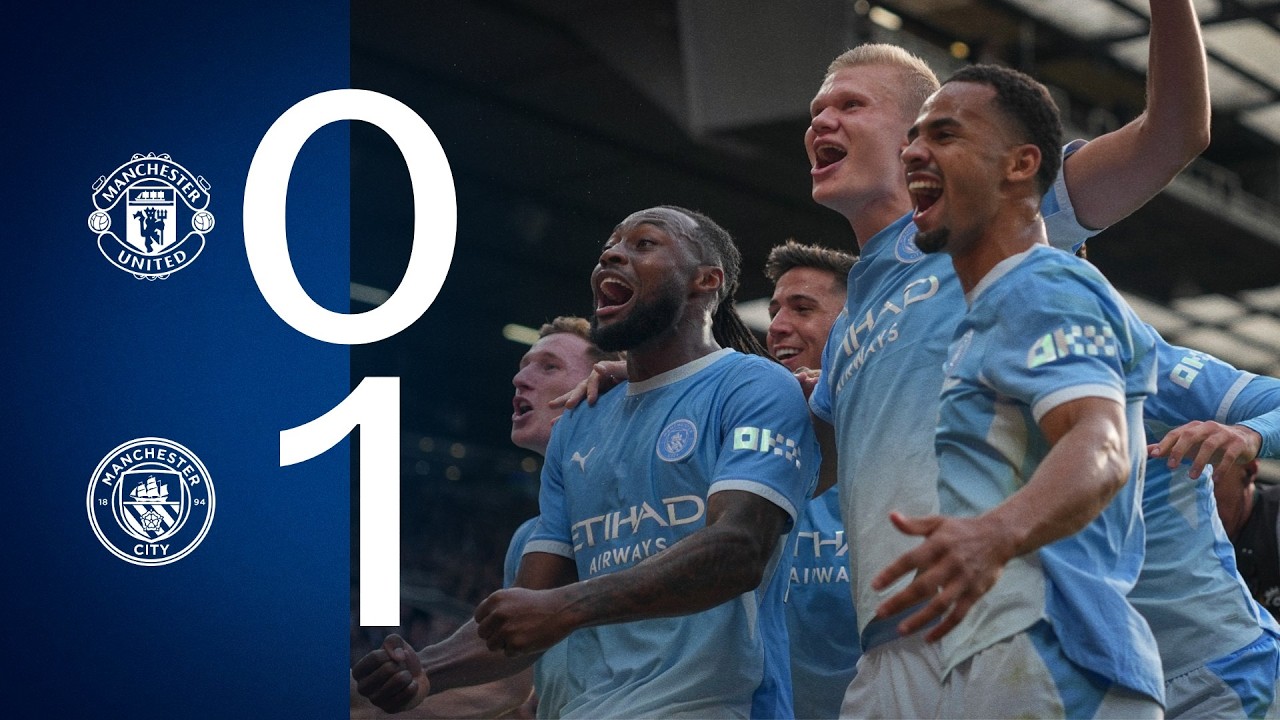 Man United 0-1 Man City | Highlights as 10-man Blues win Manchester derby through Haaland