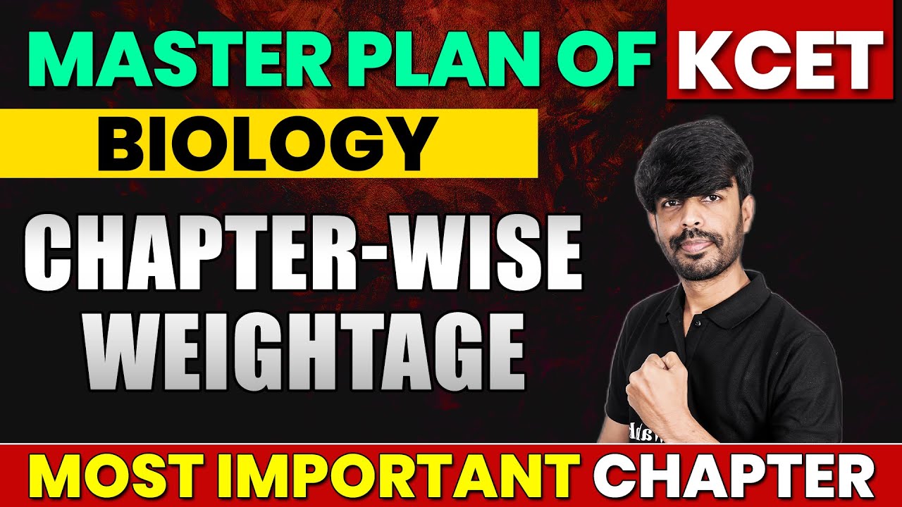 Master Plan for KCET - Biology Chapter-Wise Weightage