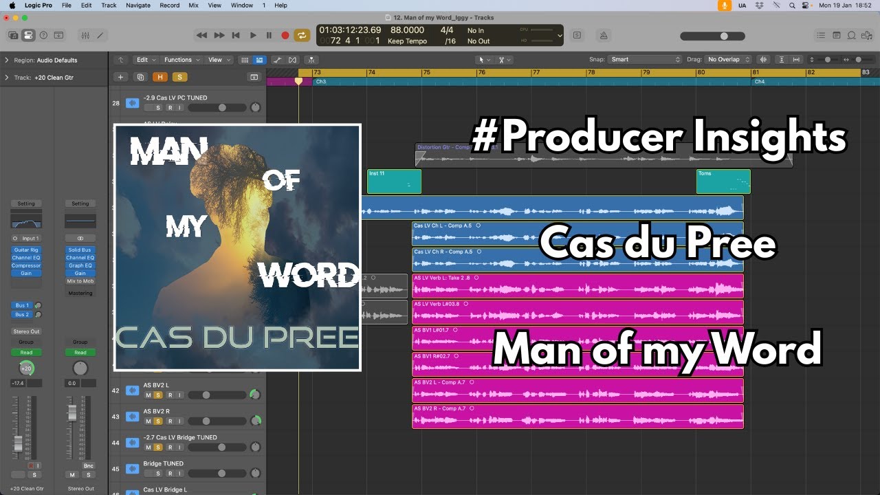 Hear the uplifting soloed vocals in Cas du Pree's anthemic new single, Man of my Word
