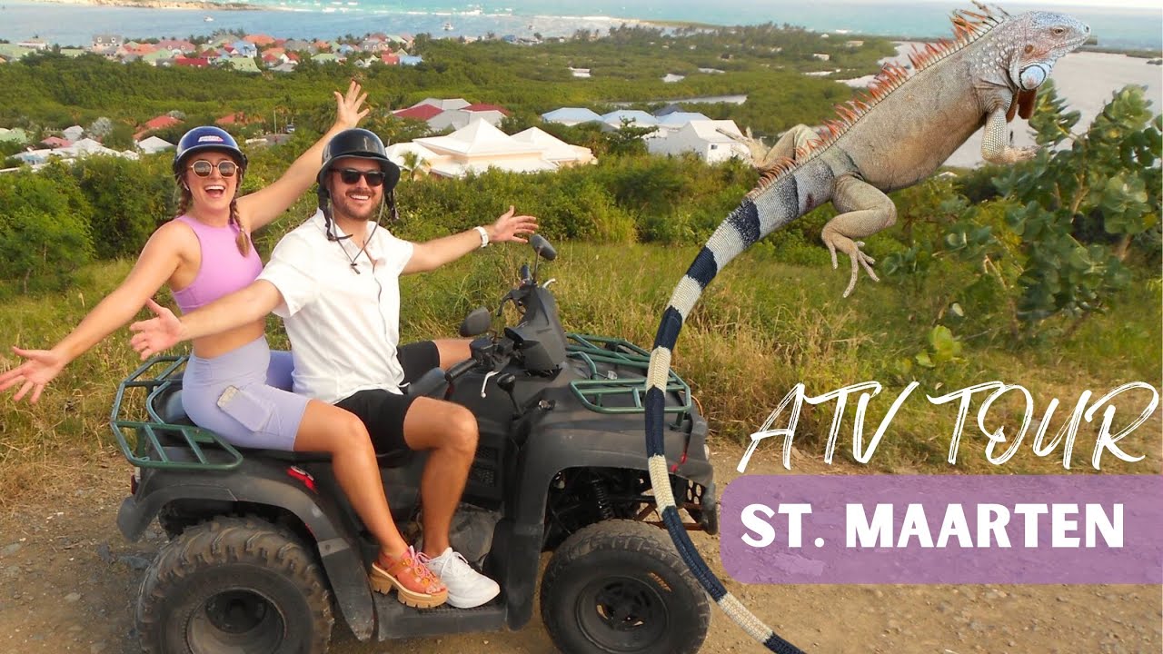 St. Maarten ATV Tour- Maho Beach Airplanes, Moses Walk, and Iguanas! NCL Cruise Port Stop