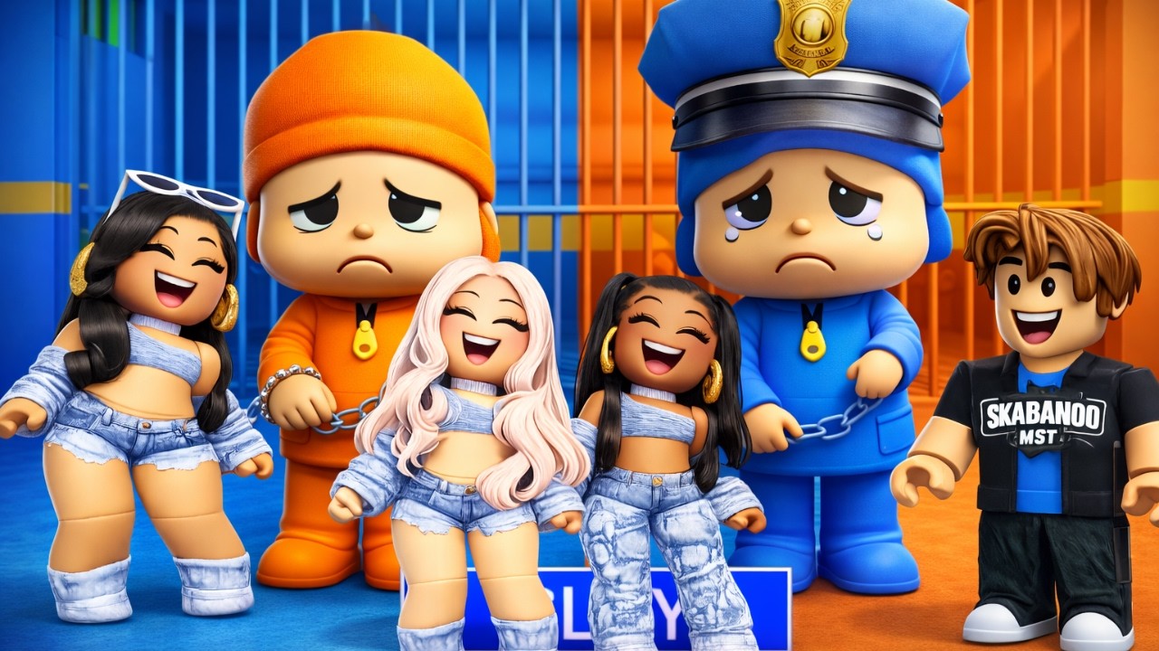 POCOYO PRISON BREAK! 😱 Prisoner vs Police Obby Escape in Roblox! #roblox