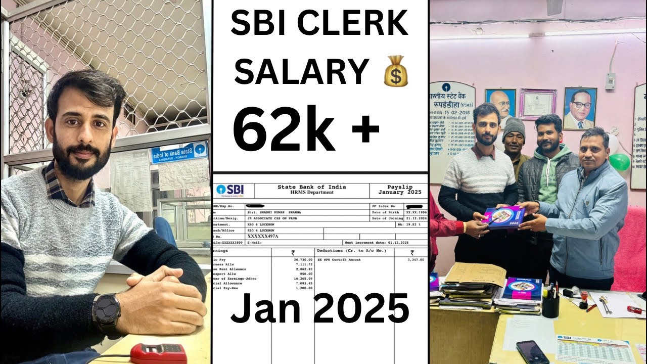 SBI Clerk Salary Slip || New joinee Salary Slip Jan 2025 ❤️🔥