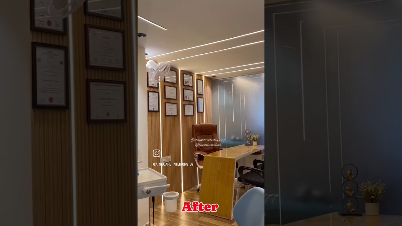 Dental Clinic Interior start to End work. Before & After 💫 #interiordesign #dentalnews #dentaloffice