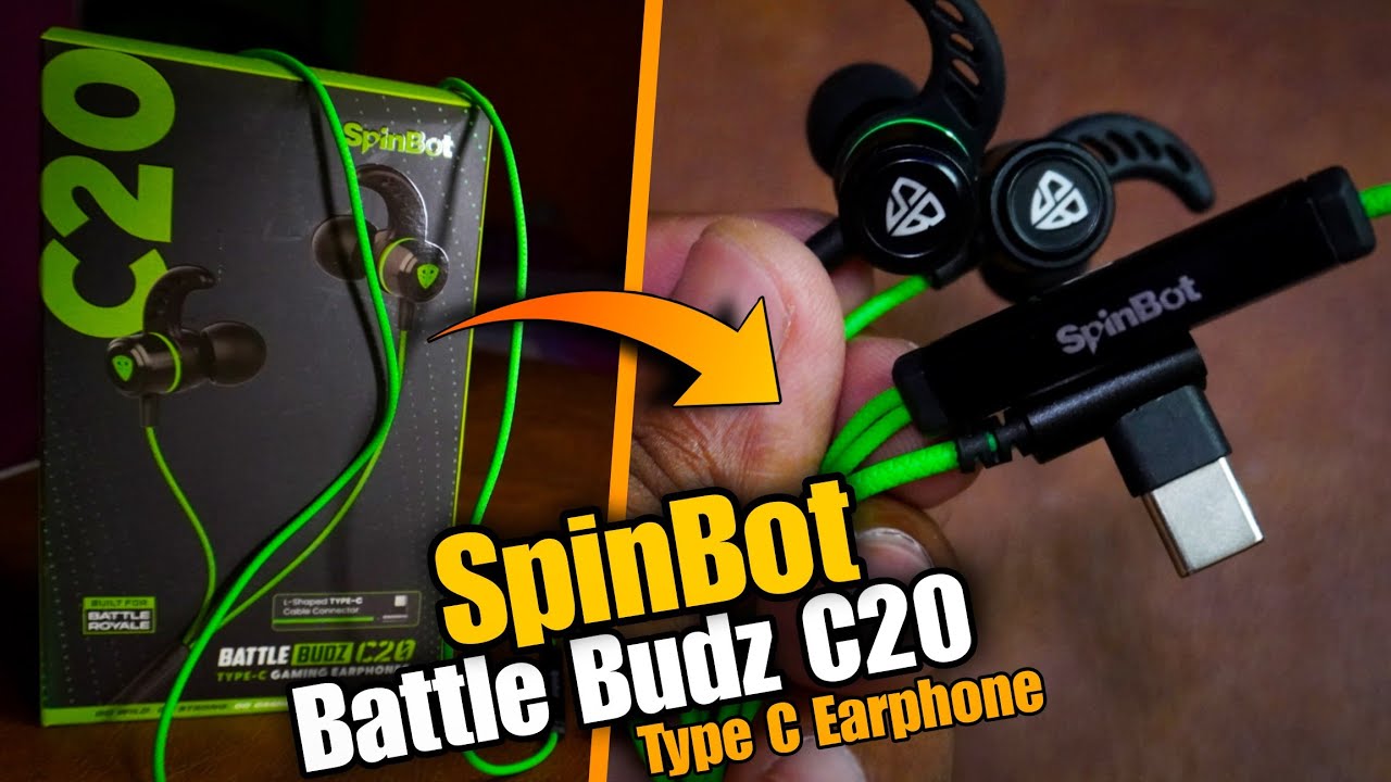 SpinBot C20 Type C Gaming Earphone Unboxing and Review || Type C Gaming earphone 😱