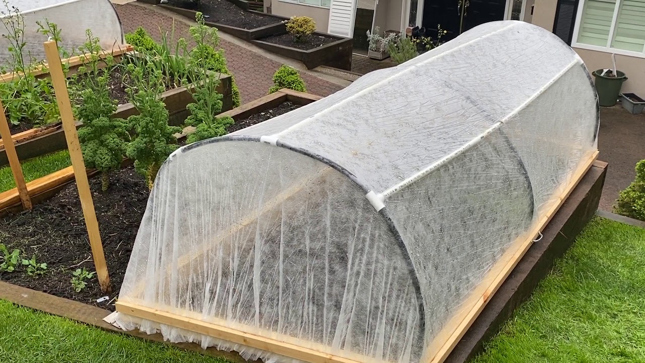 Hinged hoop house modification