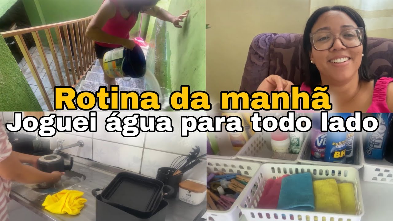 Limpeza na Lavanderia | Rotina da Manhã e Água Pra Todo Lado 😂💦