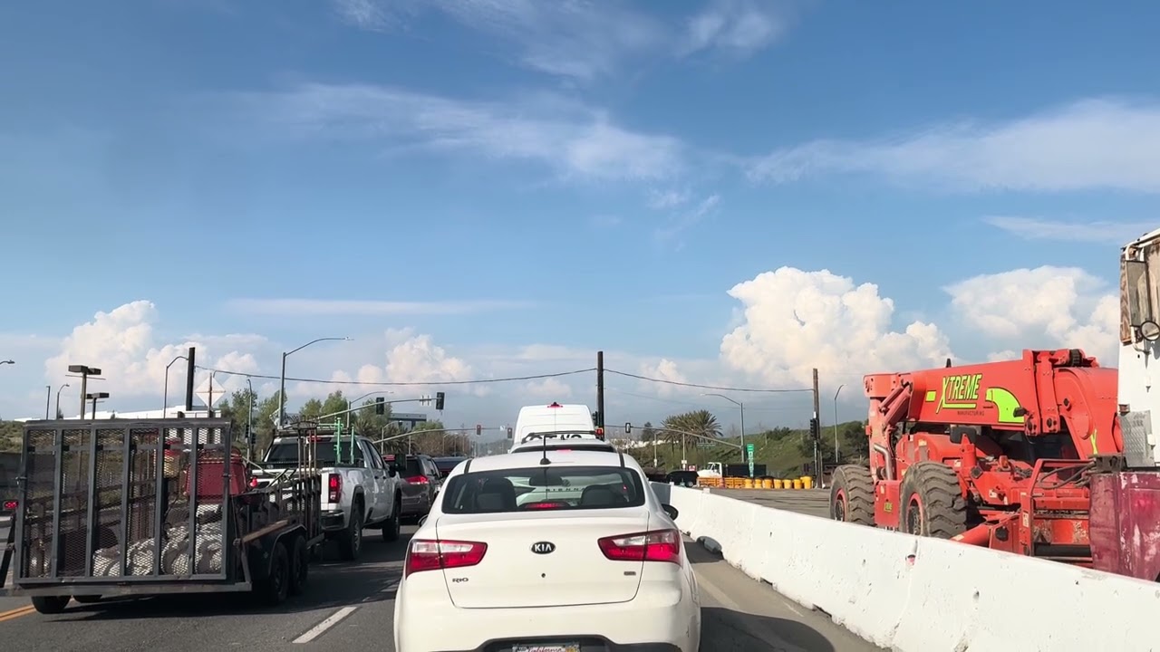 Eastbound California state Route 60 northbound 57 confluence improvement project. 