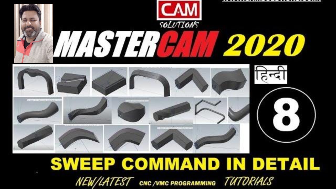 Mastercam 2020 Sweep  Command In Detail Day- 8 | MasterCAM Tutorials