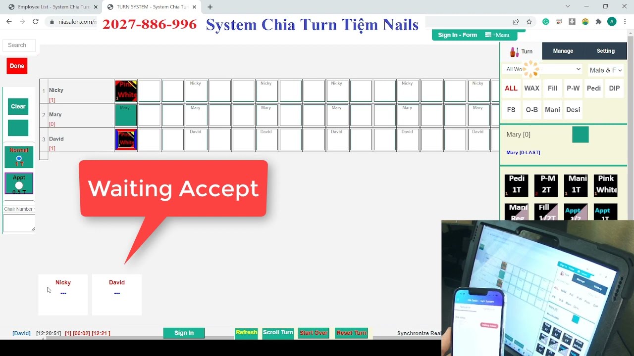 Chia Turn Tiệm Nail - AI Ít Turn Làm Trước - Cách Mới Dễ Sử Dụng Hơn
