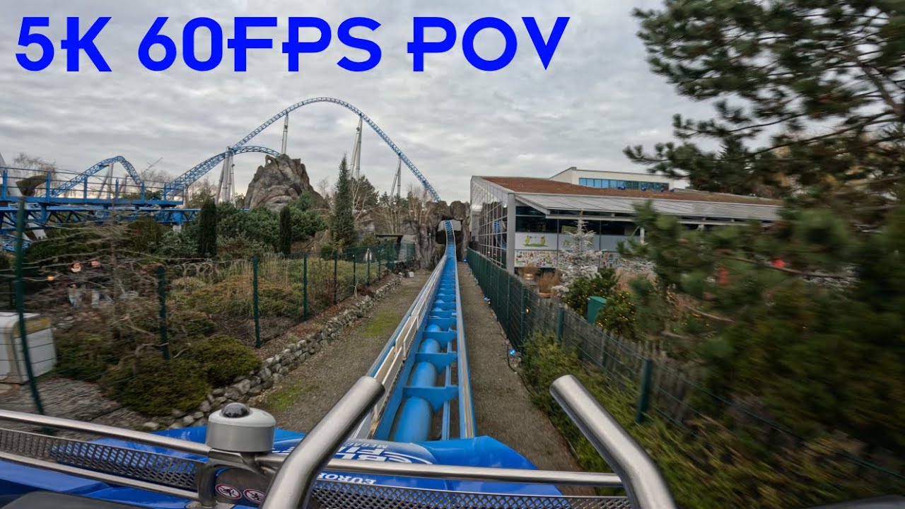 Blue Fire - Europa Park 5K60FPS Front row On-ride video