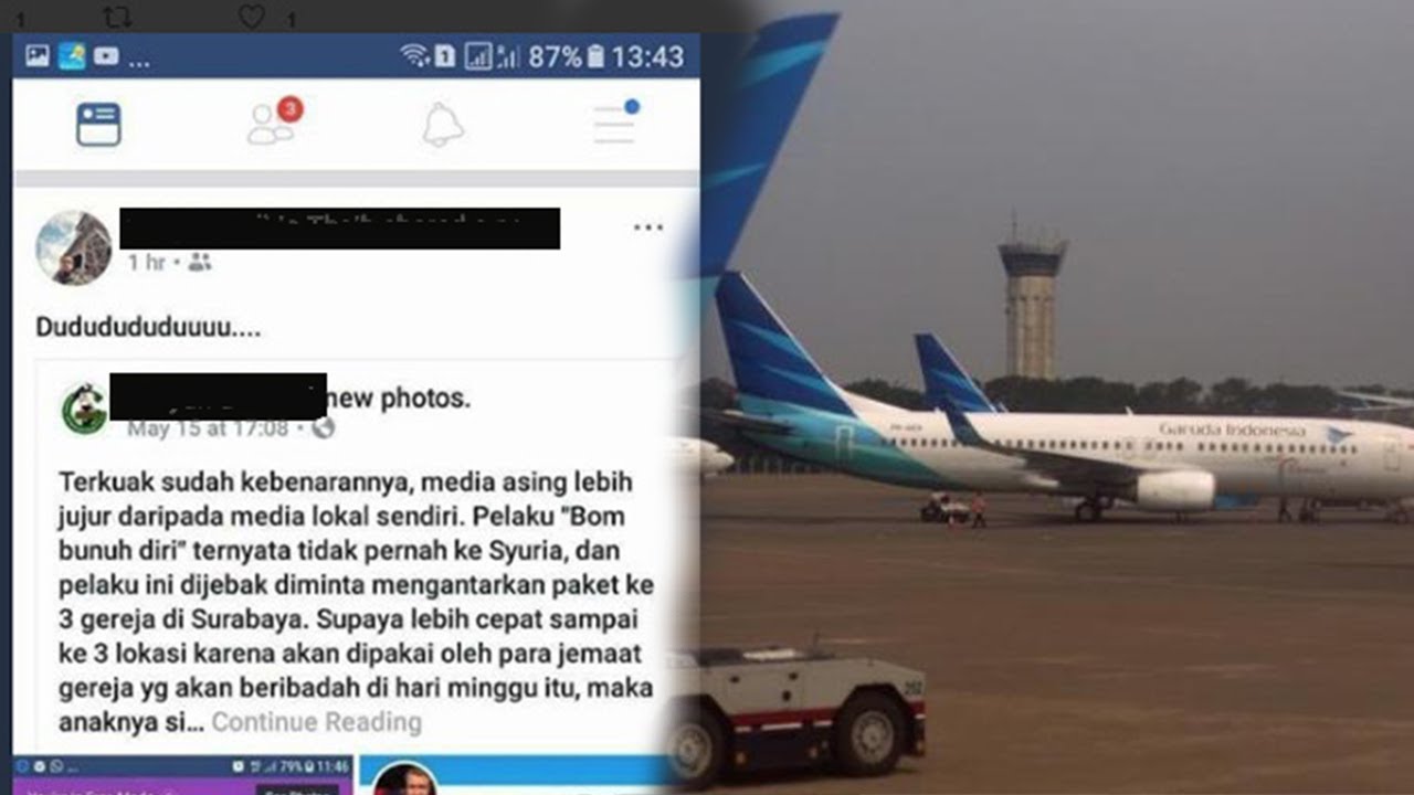 Menilai Teror Bom di Surabaya Hanya Rekayasa, Begini Nasib Pilot Garuda