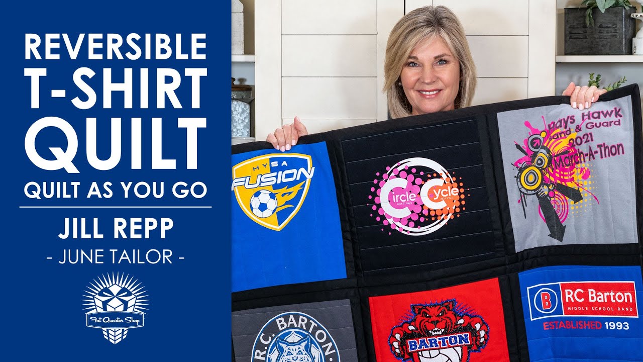 Let's Make a Quilt As You Go T-shirt Quilt 👕 Make a Reversible T-shirt Quilt at Home! by Jill Repp
