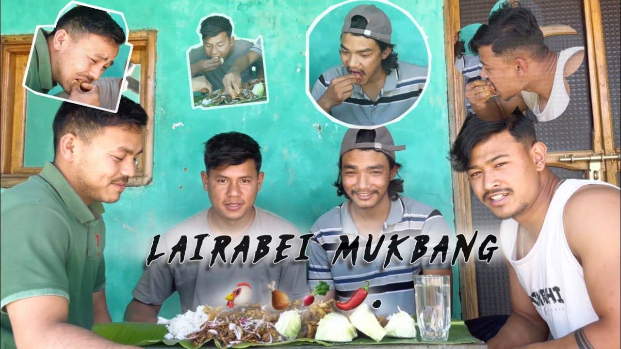 Lairabei mukbang 🍗🫜🐔|| yam support toubiu🙏#manipurmukbang #mukbanginternational #mukbang #food #