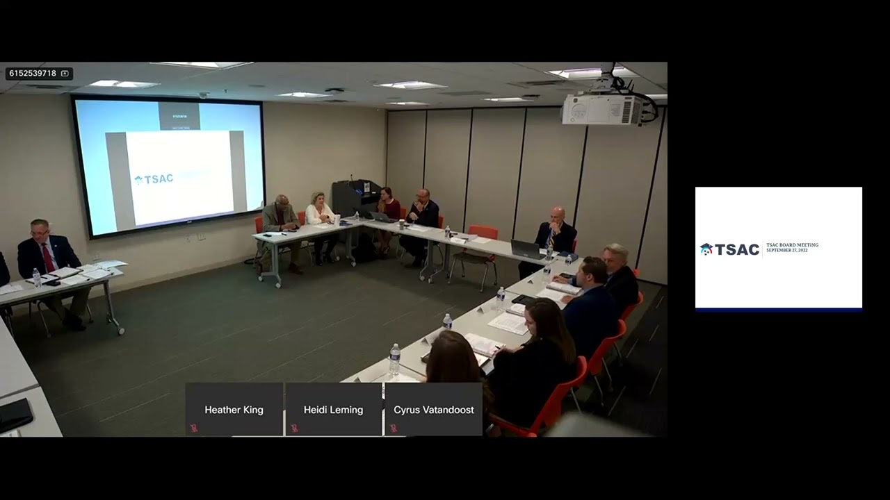 TSAC Board Meeting 9 27 2022