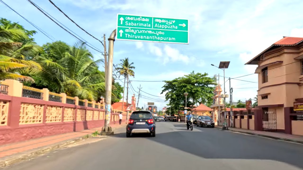 Scenic Drive Kerala, India 🔥 Alappuzha - Changanasserry Road 🔥 Monsson Ride 2025 🔥 4K 60 FPS