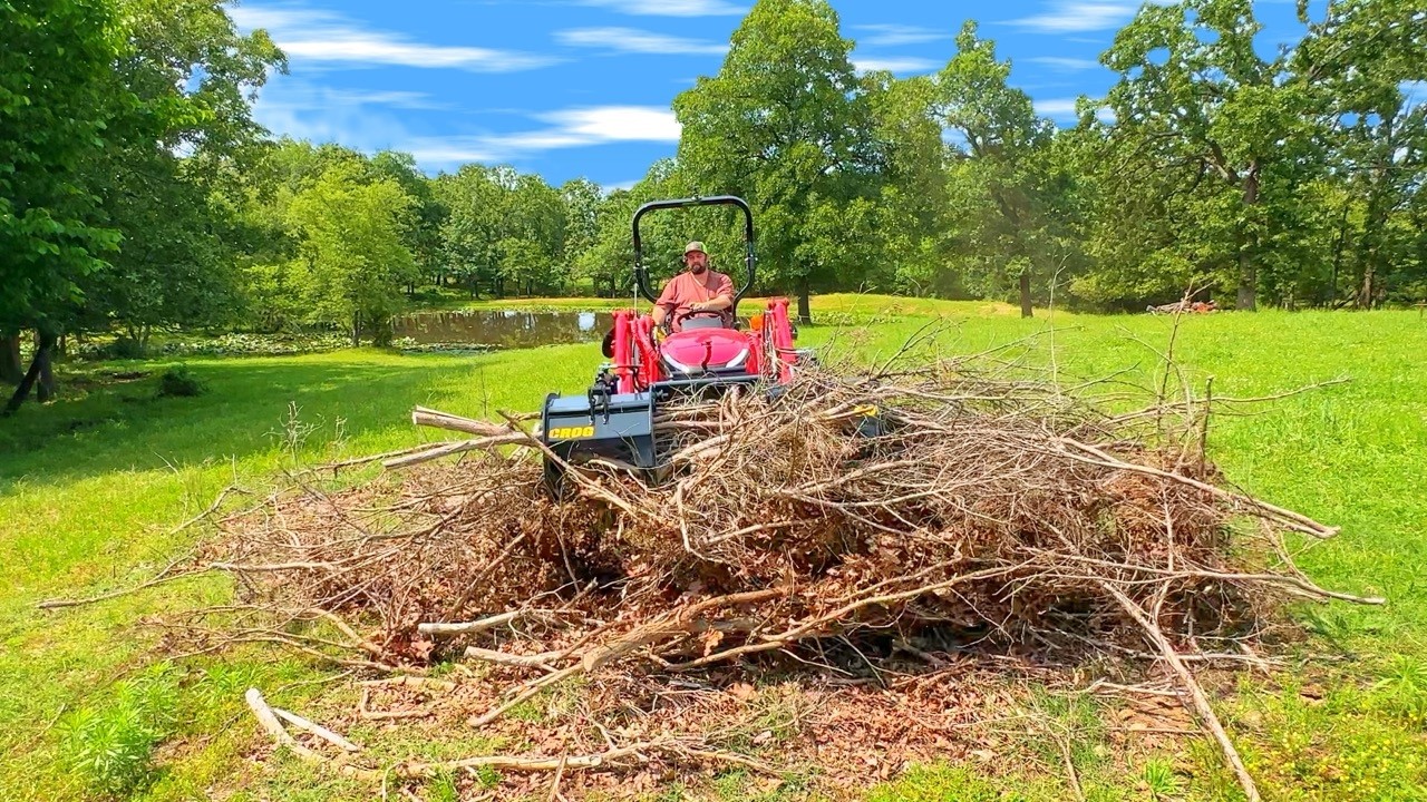 The BEST Way to Clear Brush with a Tractor!