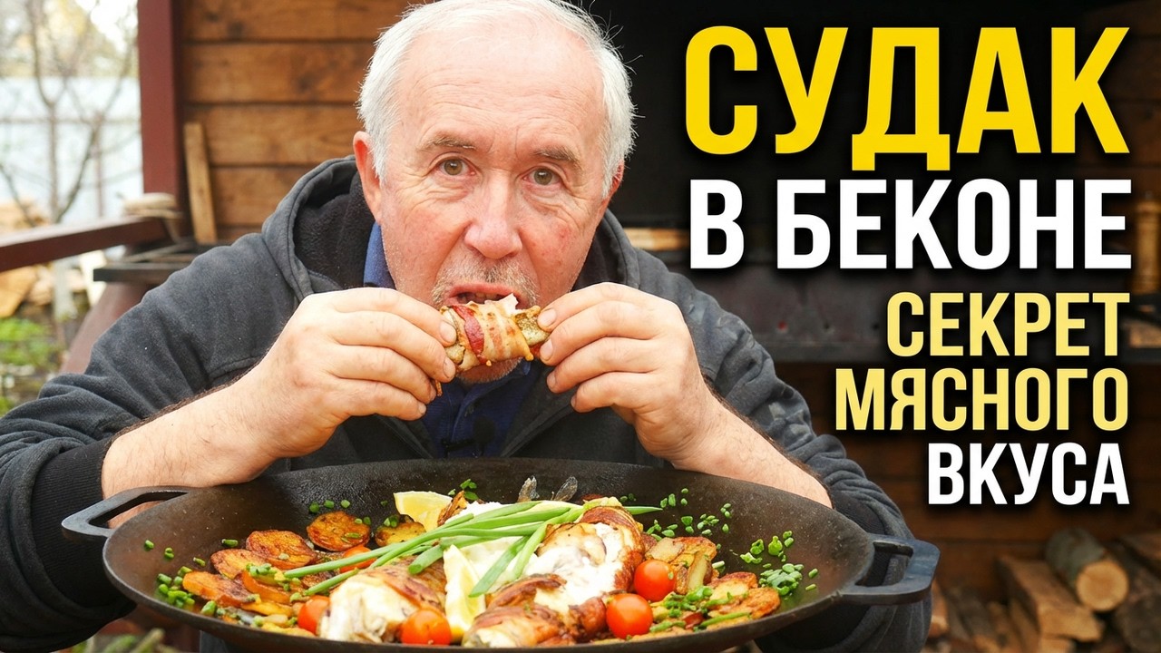 СУДАК В БЕКОНЕ: Рыба, которая пахнет мясом! Закуска для настоящих мужиков