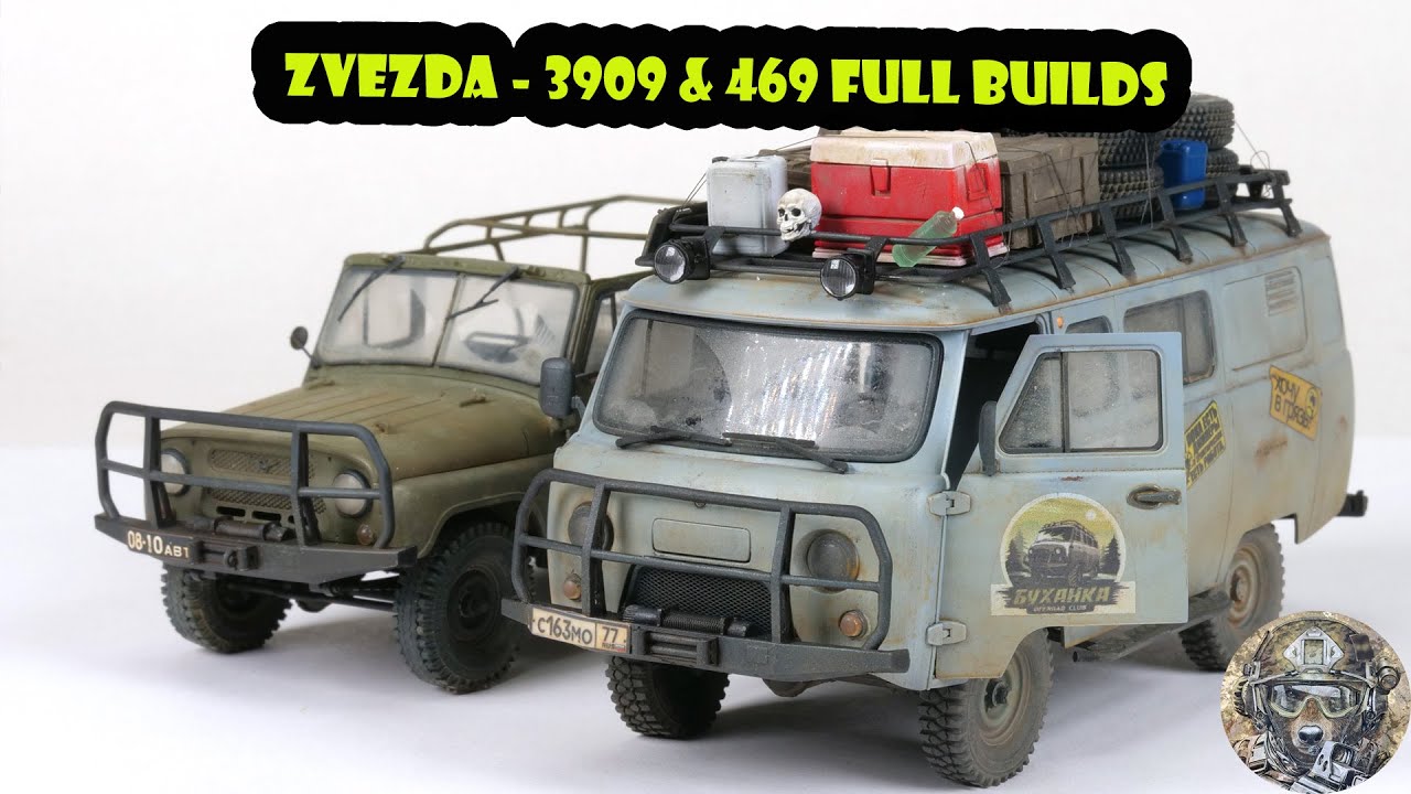 Звезда 1/35 УАЗ 3909 и 469 Двойная сборка!