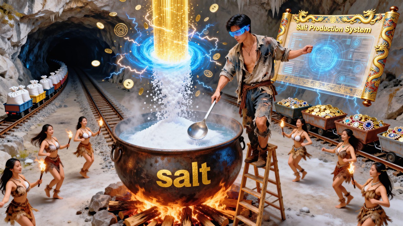 Modern Guy Travels to Ancient Times,Masters God-Level Salt Making—Leads Village to Ultimate Wealth!