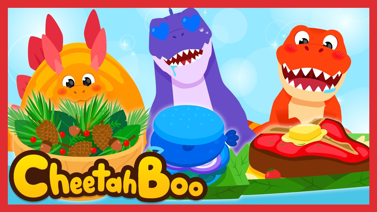 Masakan Ini Enak Banget!🦖🐟| Lagu Anak | #Cheetahboo